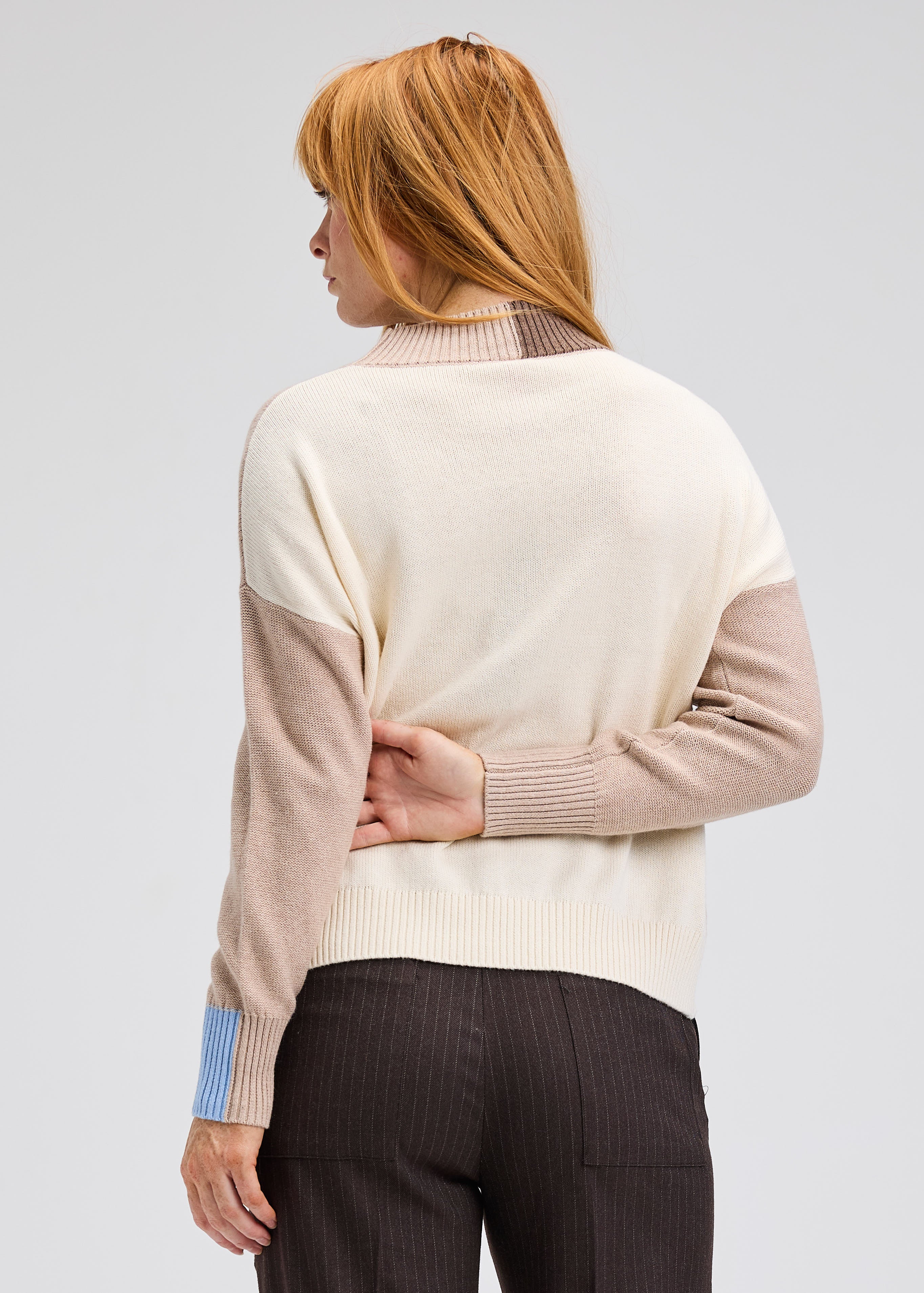 Colour Block Trim Sweater