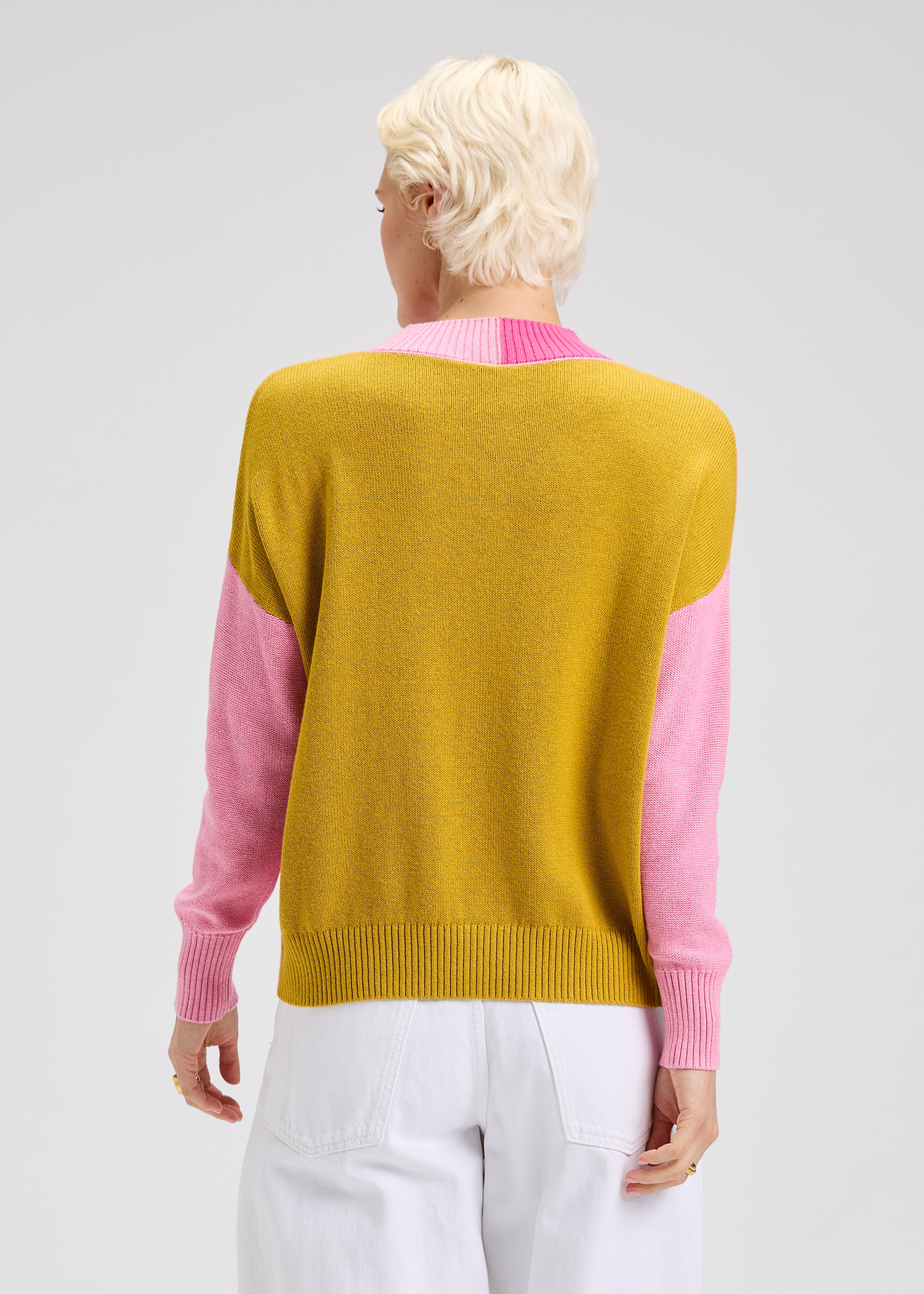 Colour Block Trim Sweater