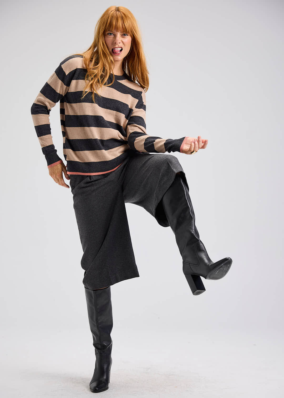 Multi Stripe Crew