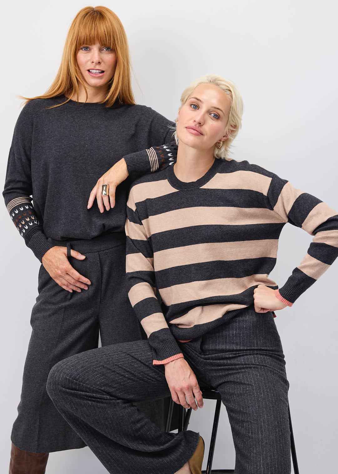 Multi Stripe Crew