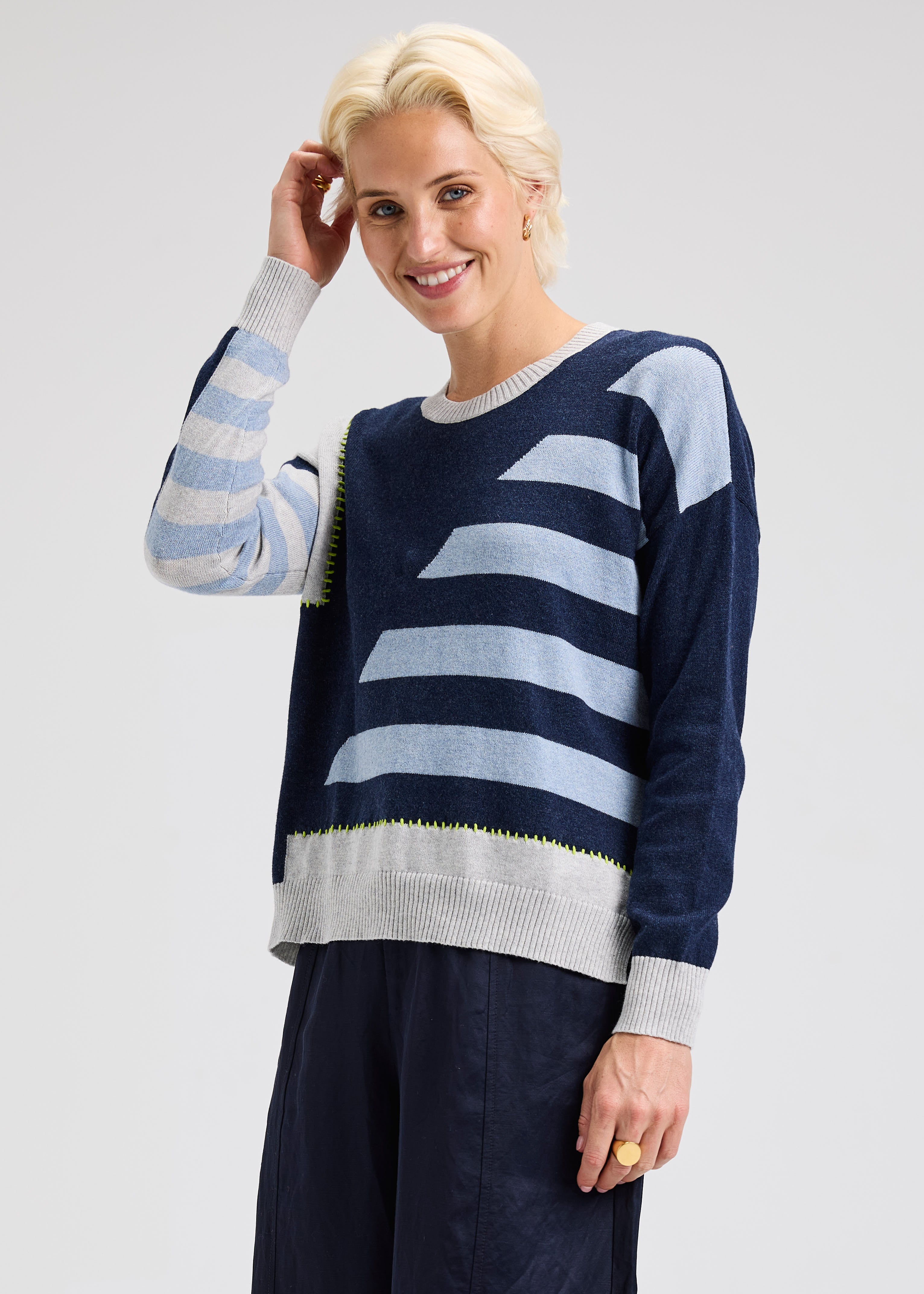 Handwork Stripe Sweater