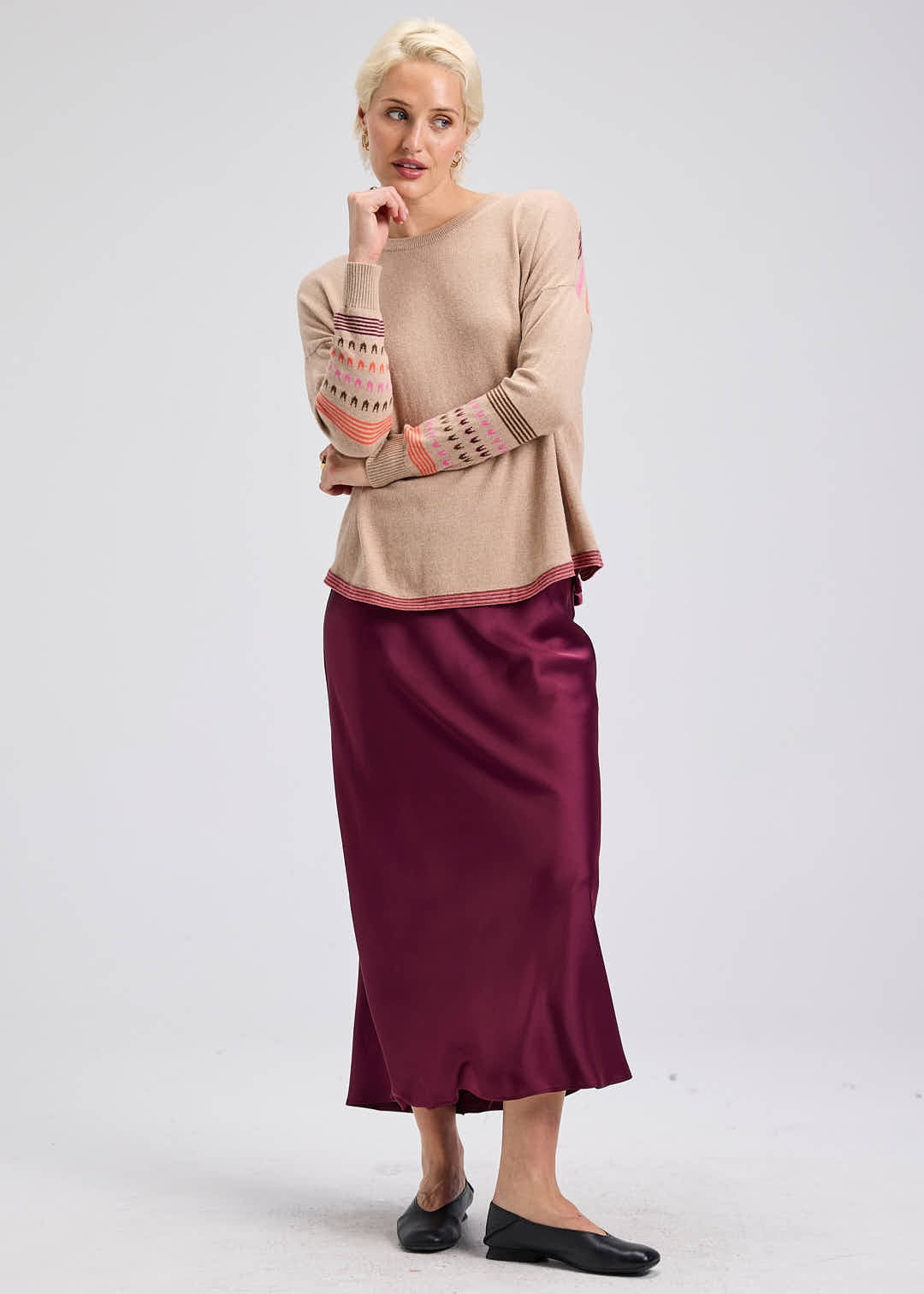 Patterned Back Sweater