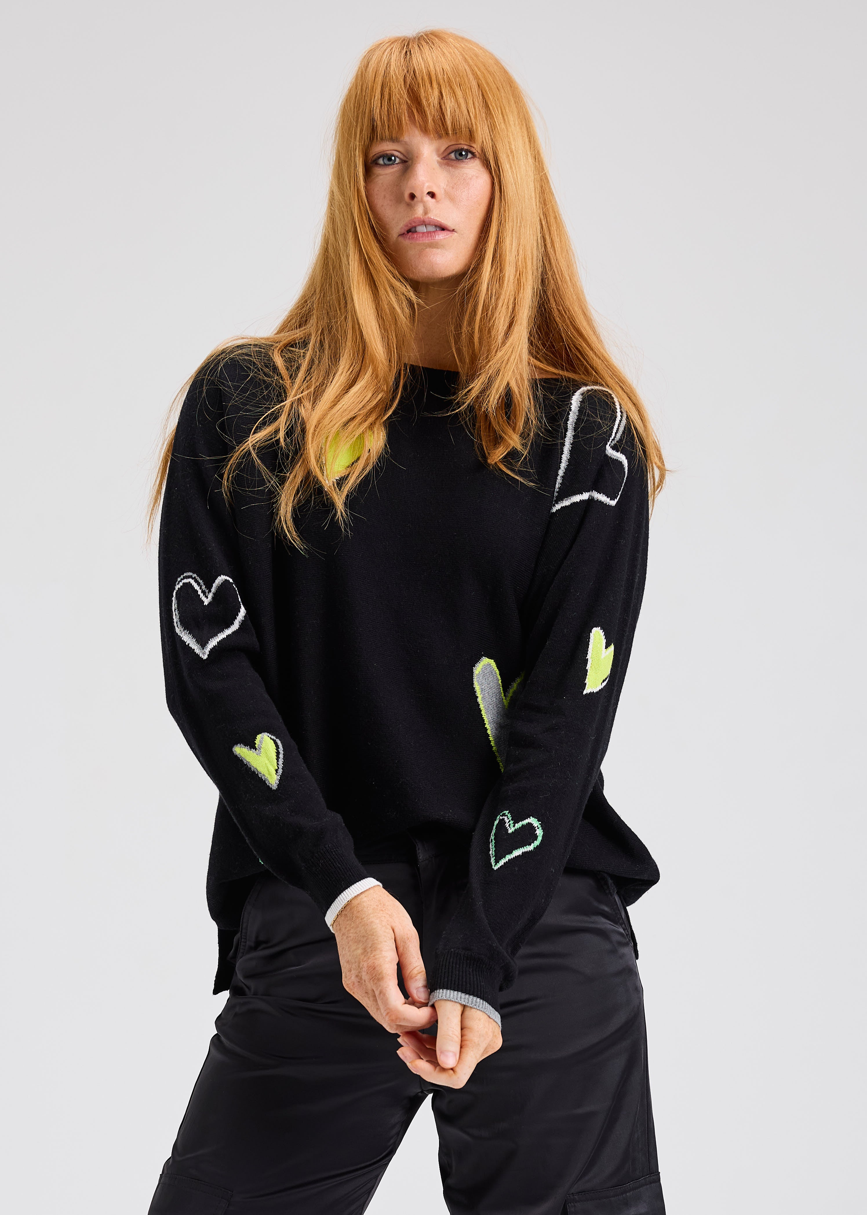 Intarsia Hearts Sweater