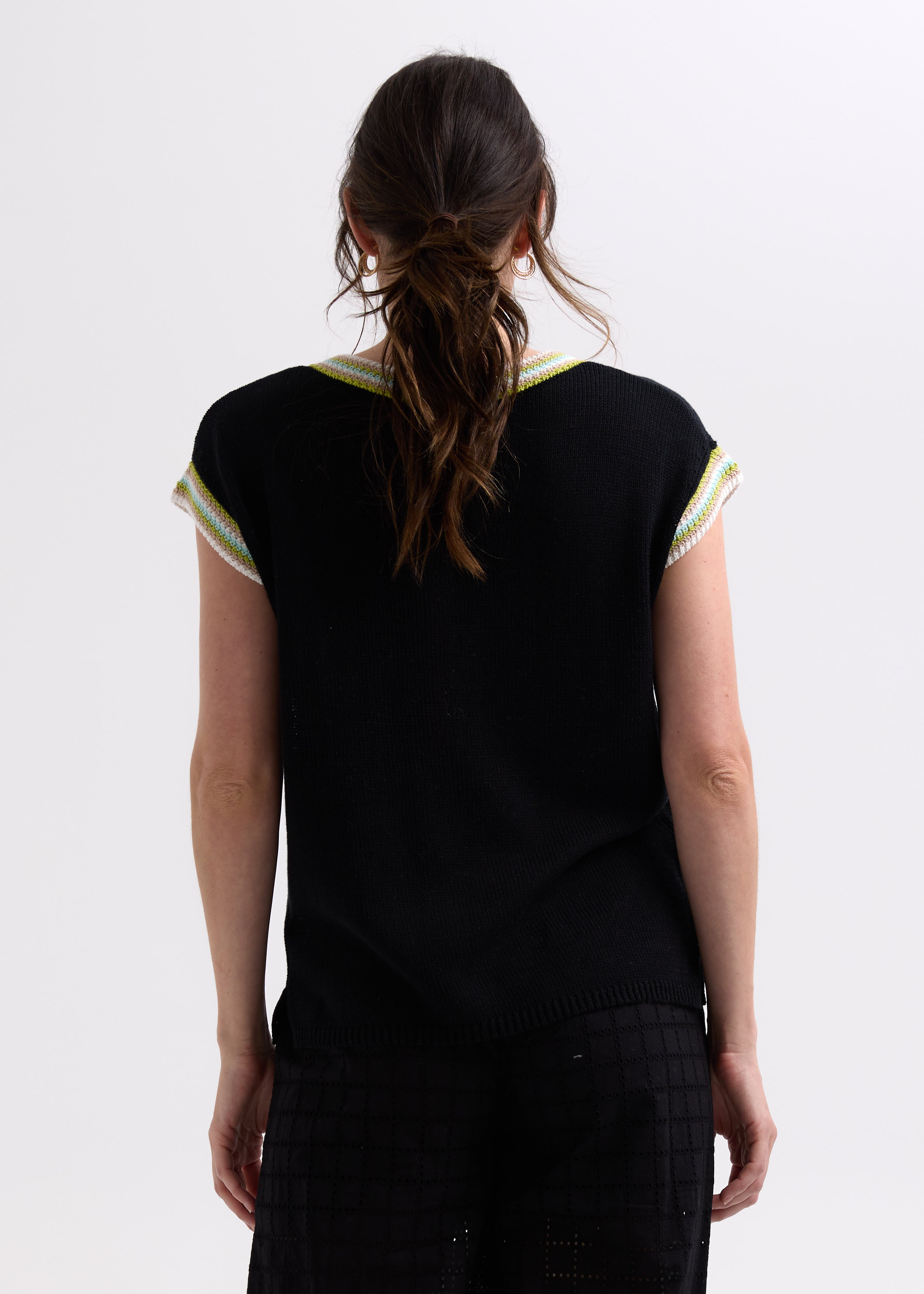Stripe Trim Top