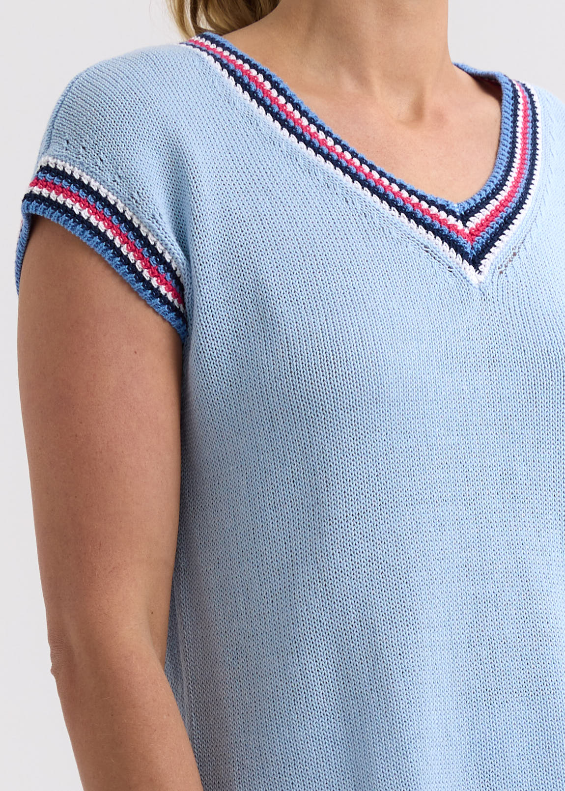 Stripe Trim Top