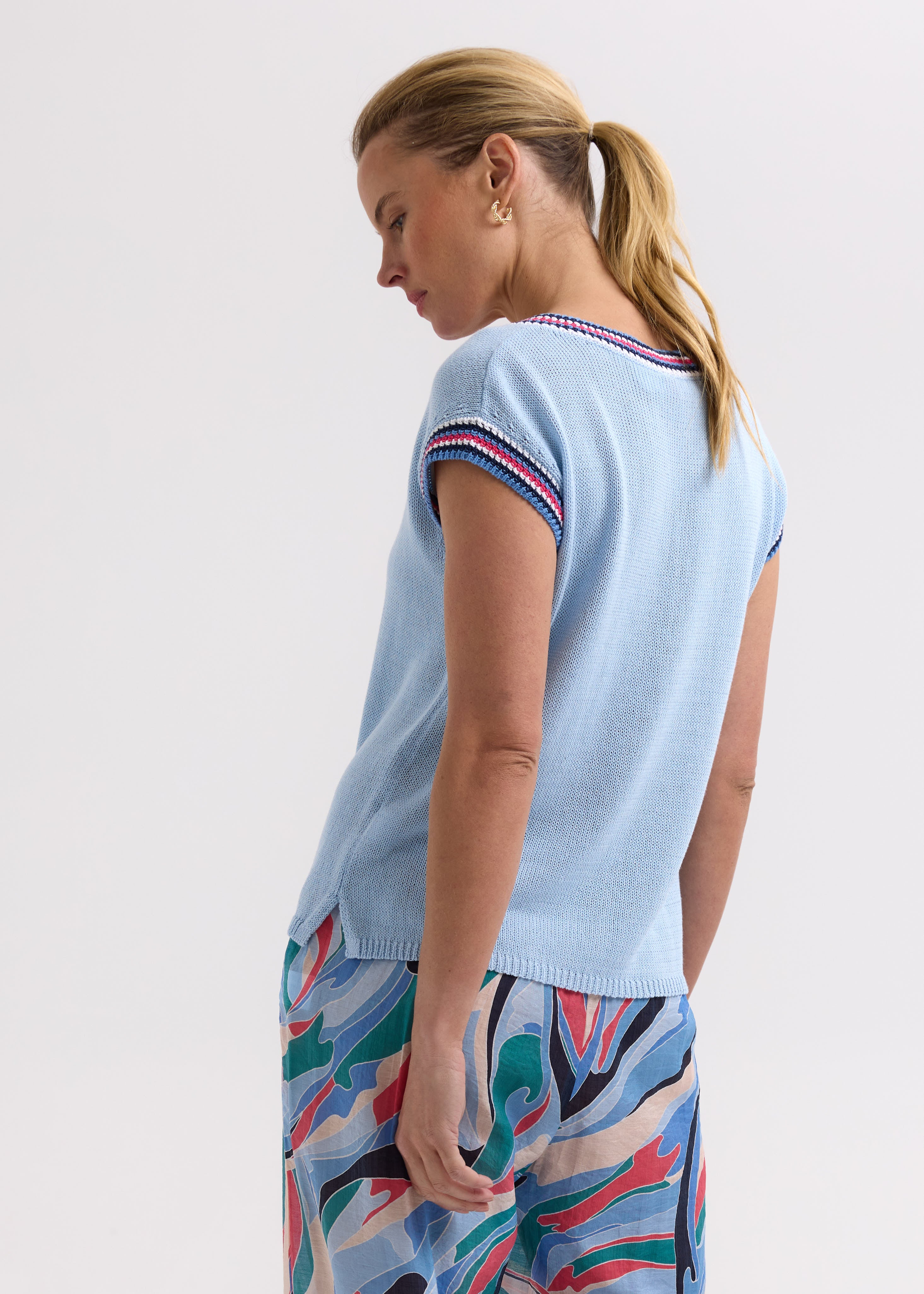 Stripe Trim Top