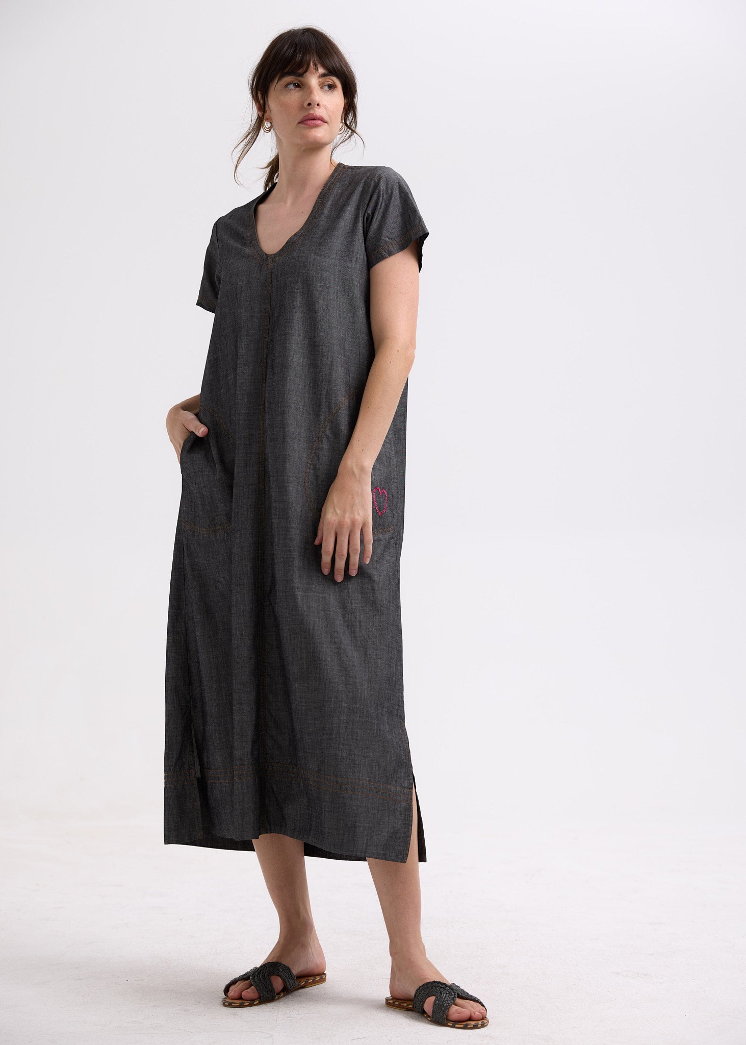 Midi Denim Dress