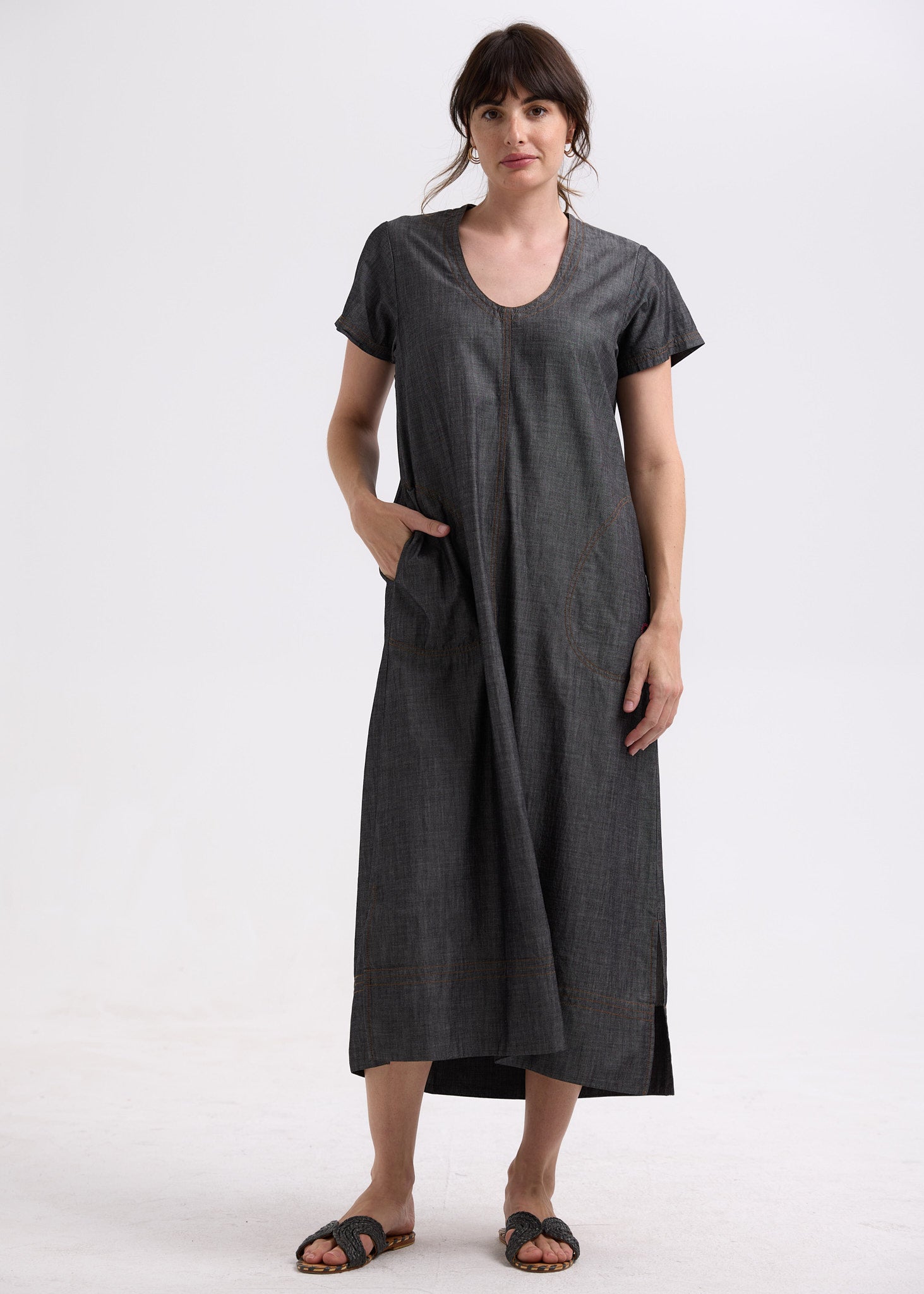 Midi Denim Dress