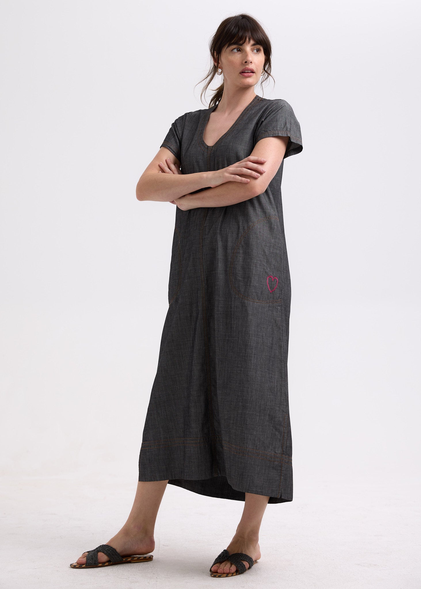 Midi Denim Dress