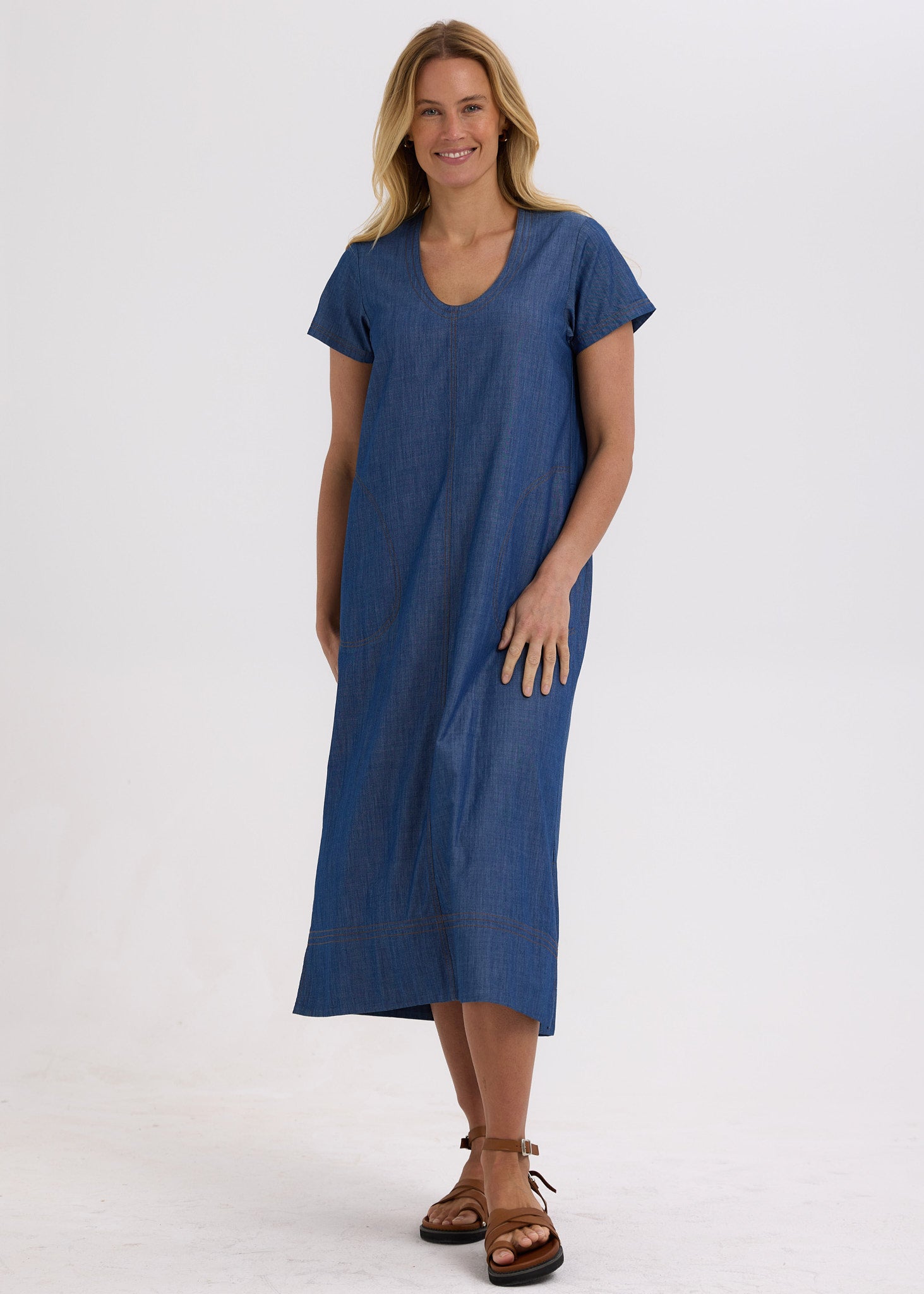 Midi Denim Dress