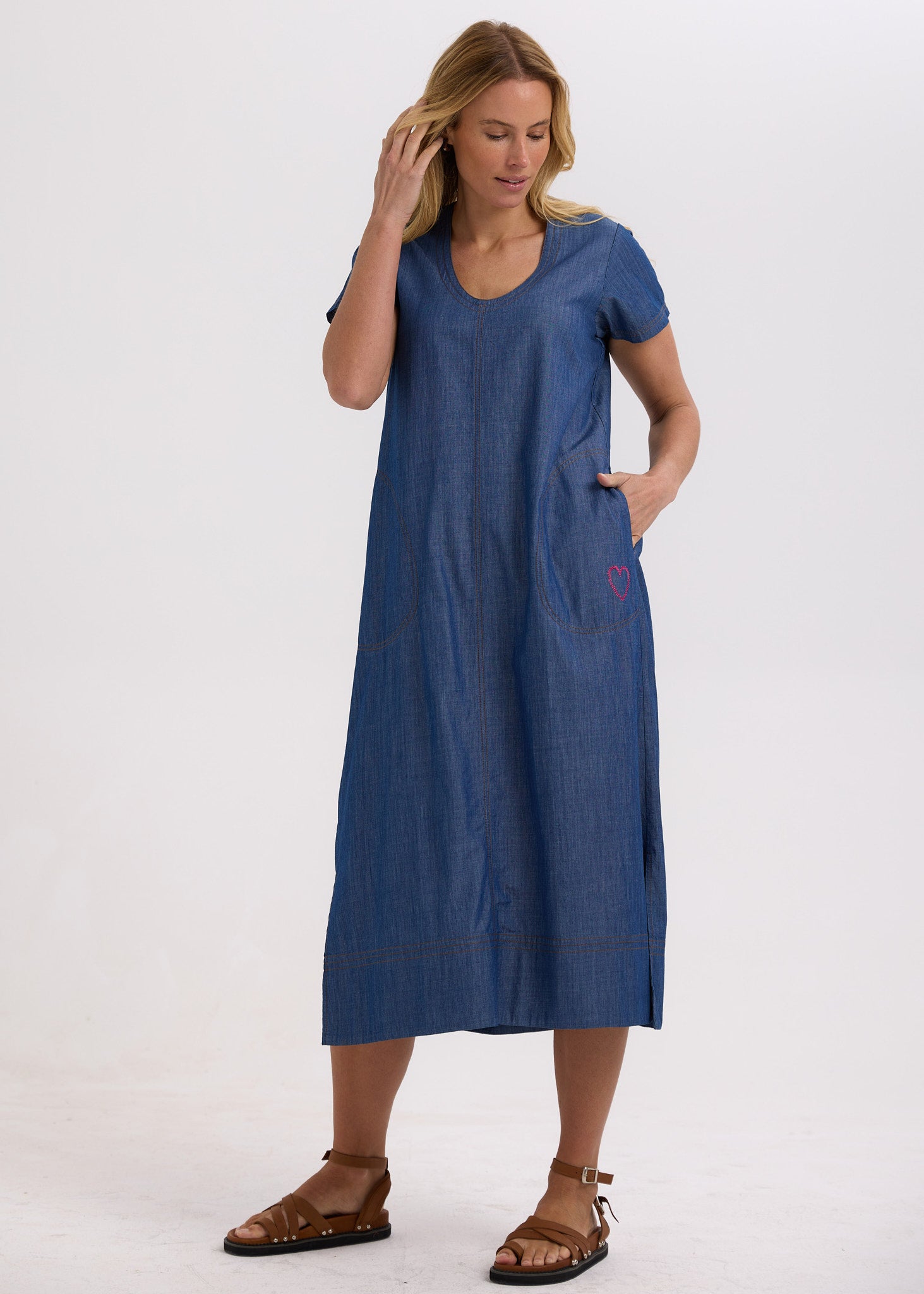 Midi Denim Dress