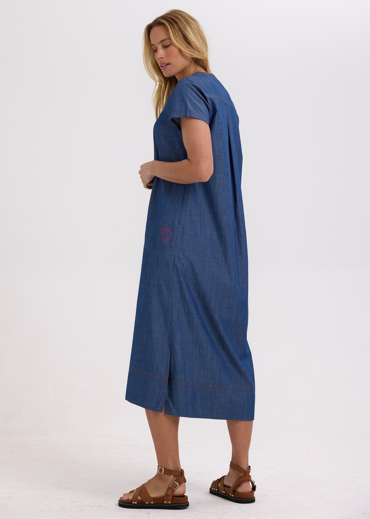 Midi Denim Dress