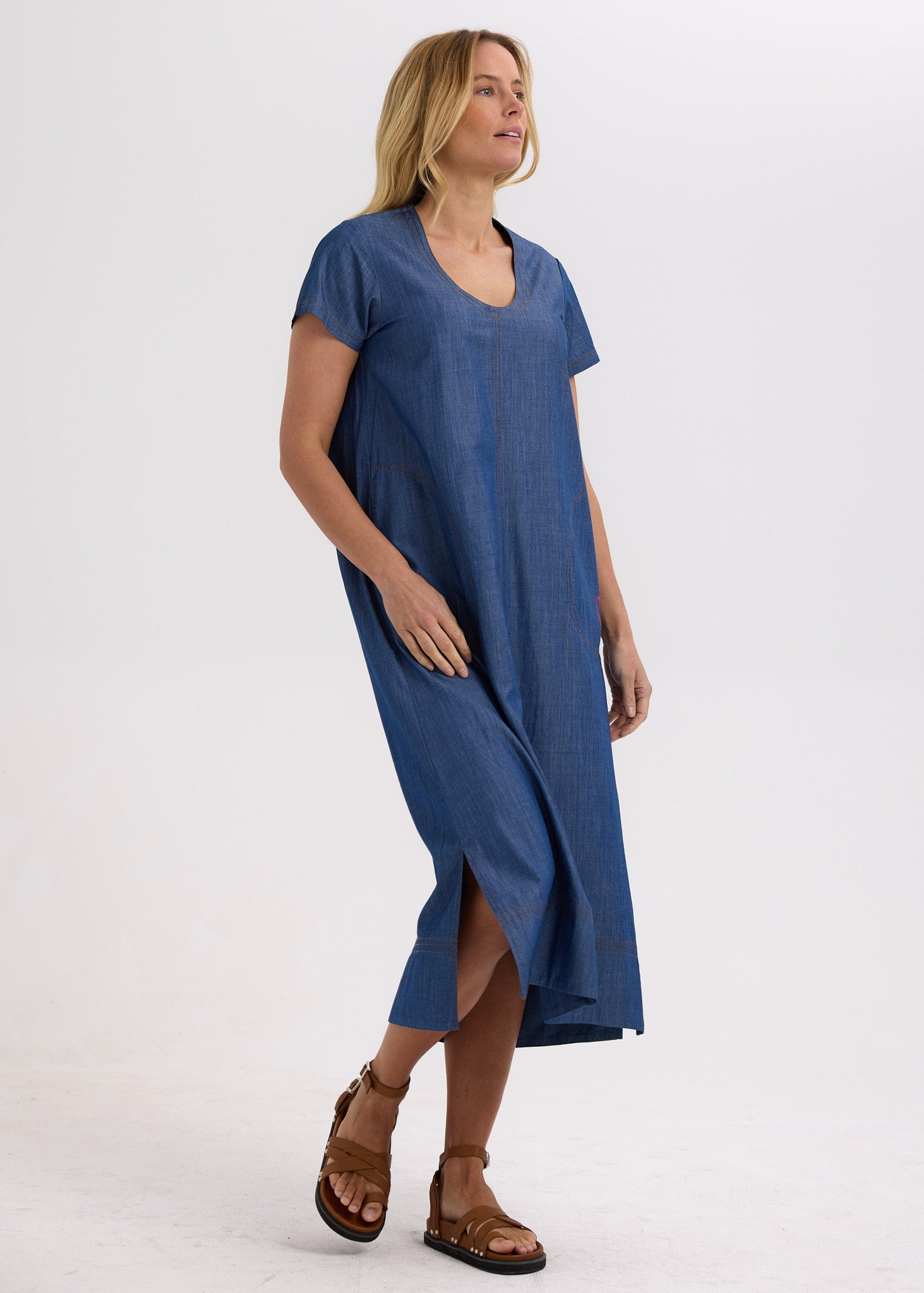 Midi Denim Dress