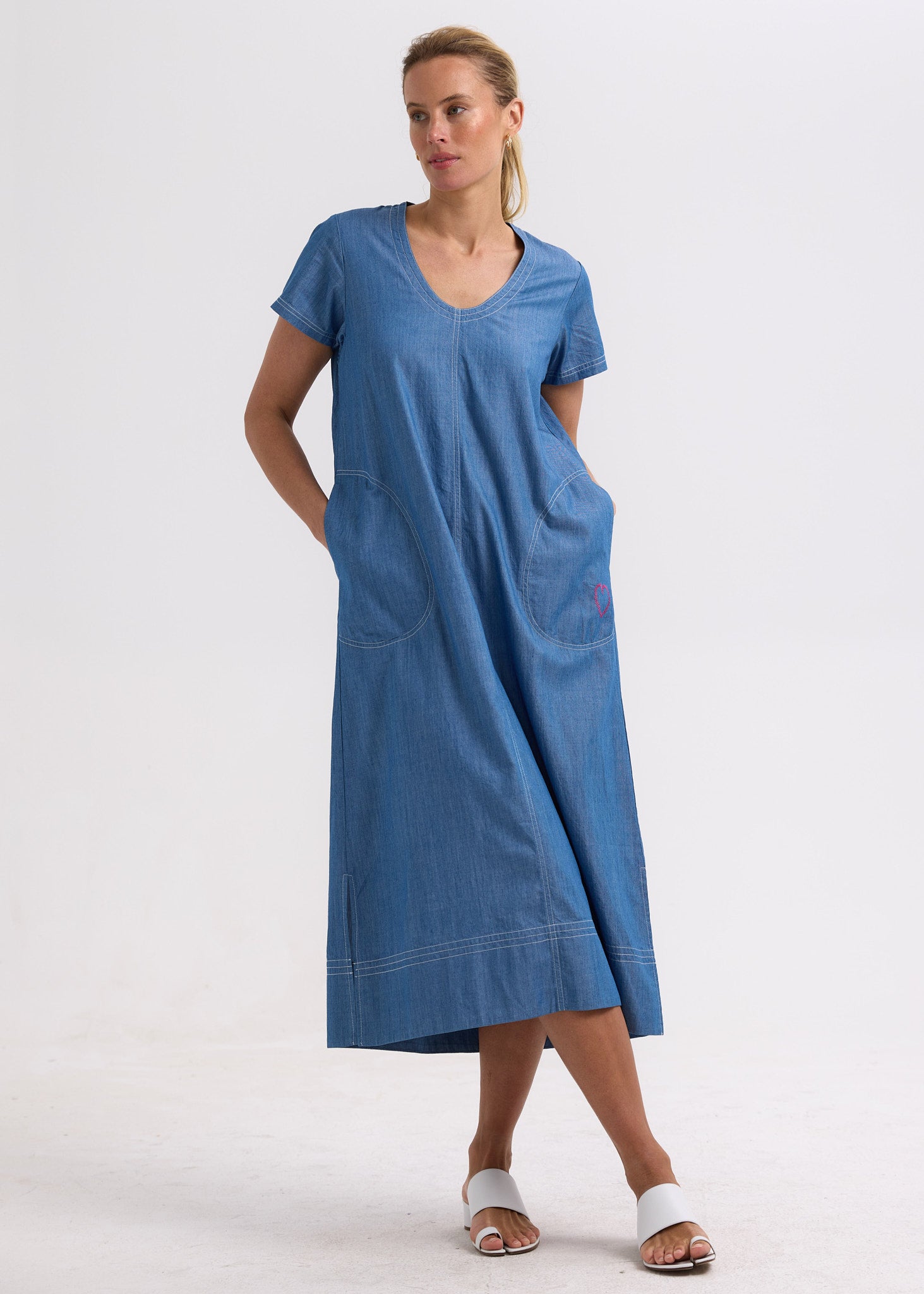 Midi Denim Dress