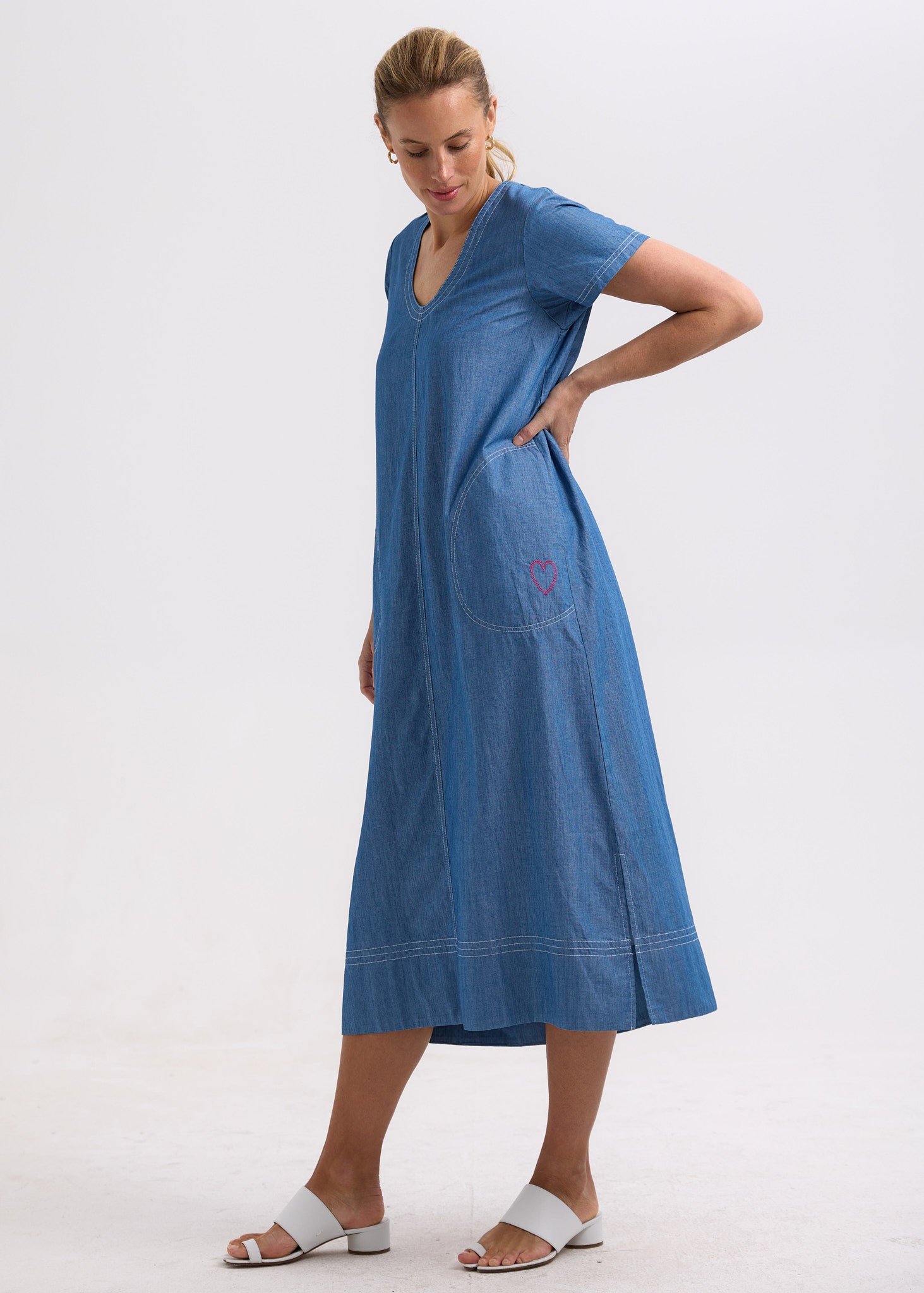 Midi Denim Dress