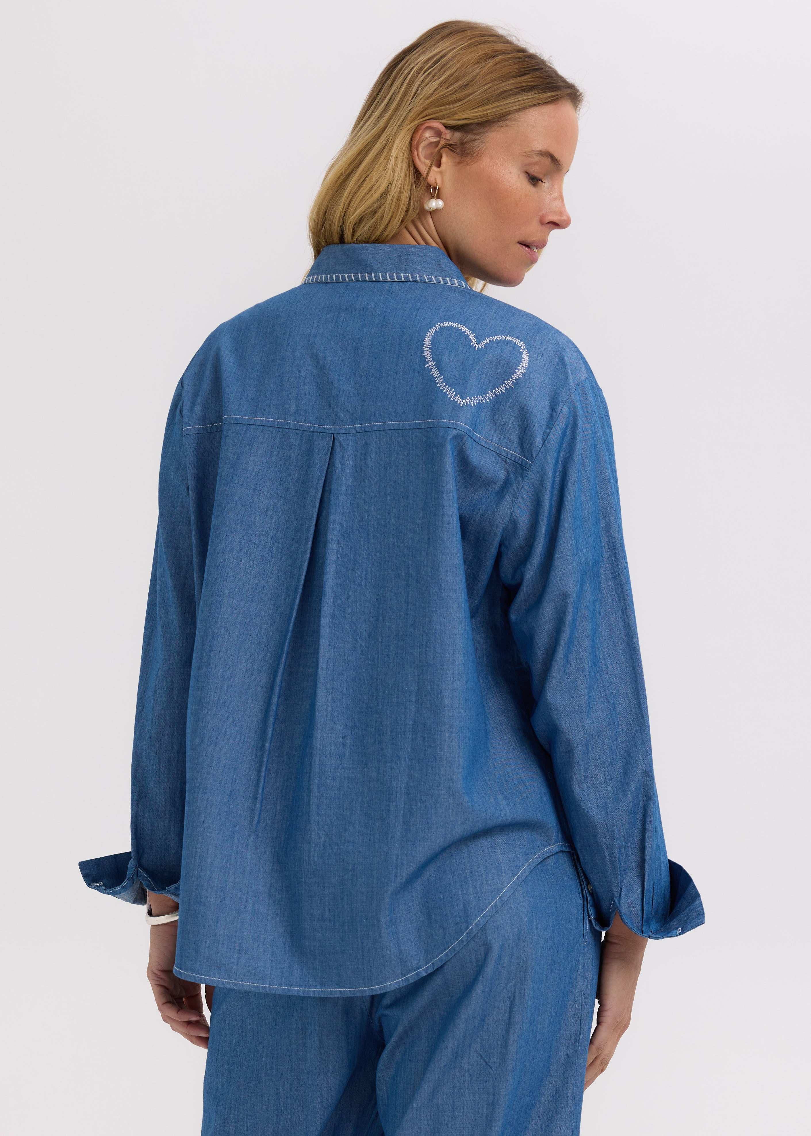 Hand Work Denim Shirt