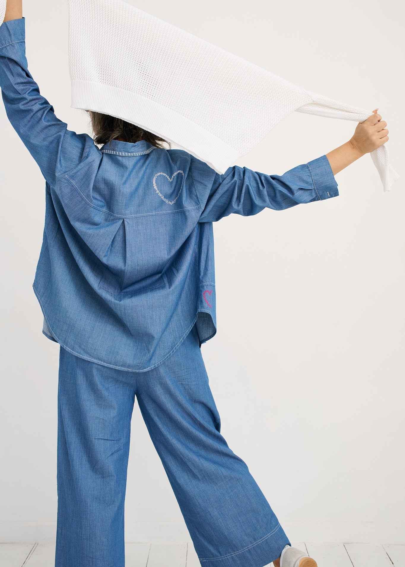 Hand Work Denim Shirt