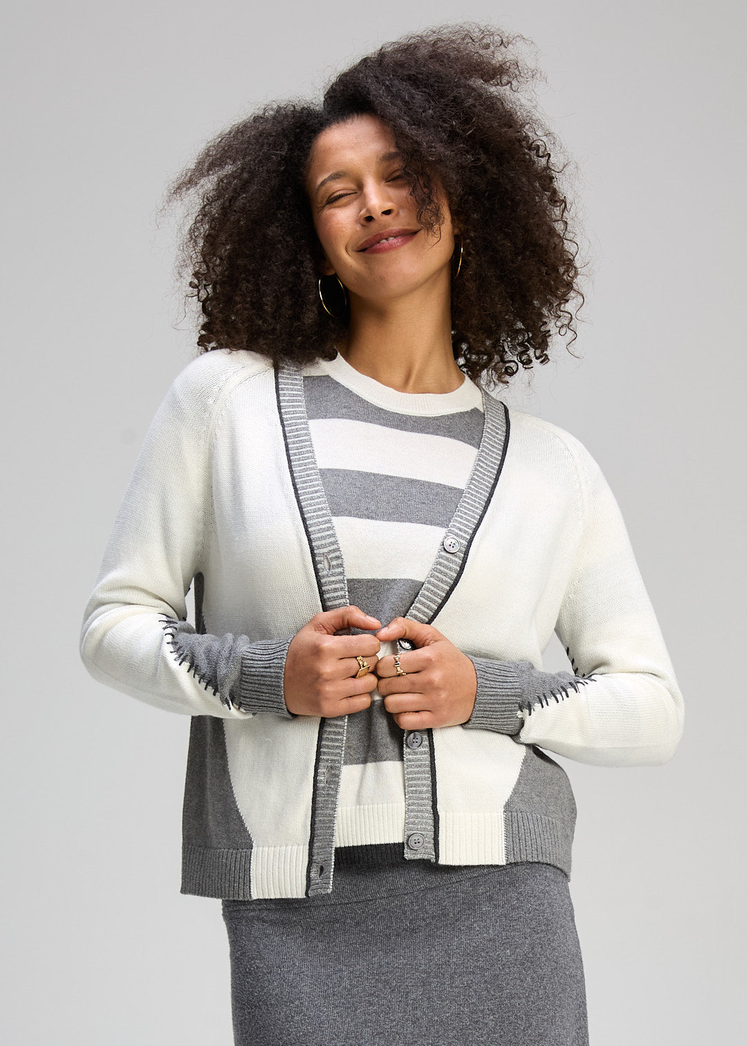 Dual Stitch Cardi