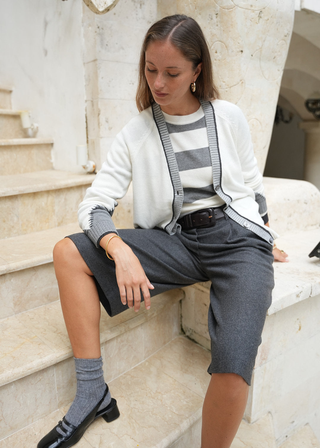 Dual Stitch Cardi