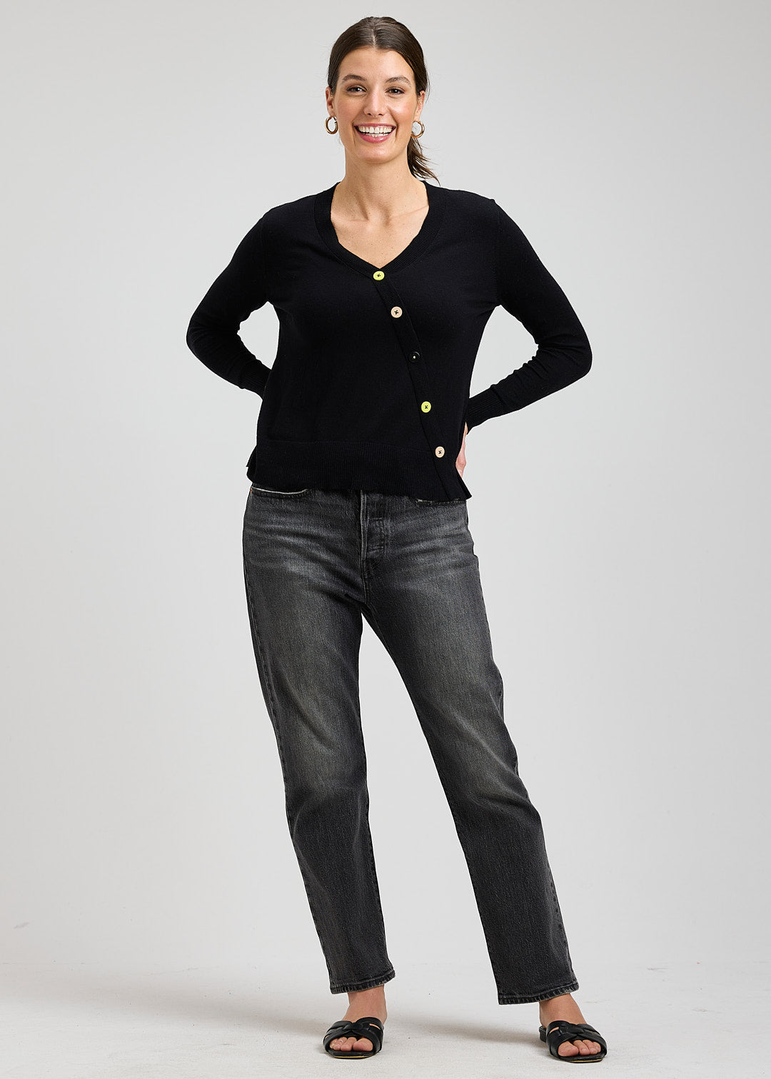Button Angle Sweater