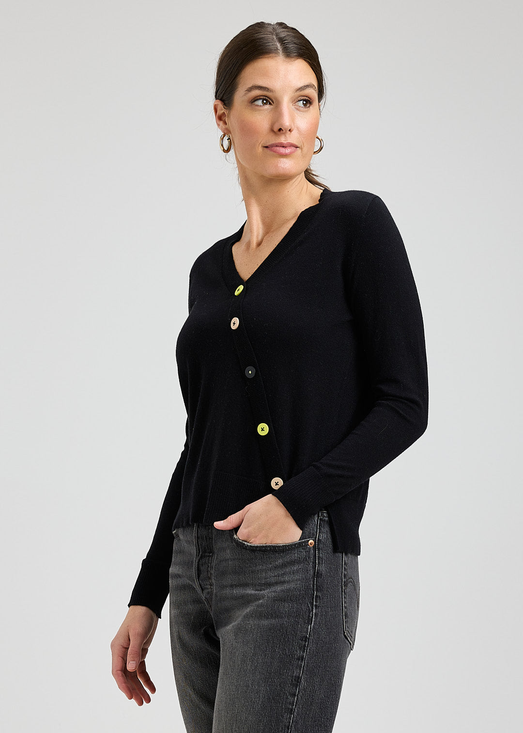 Button Angle Sweater