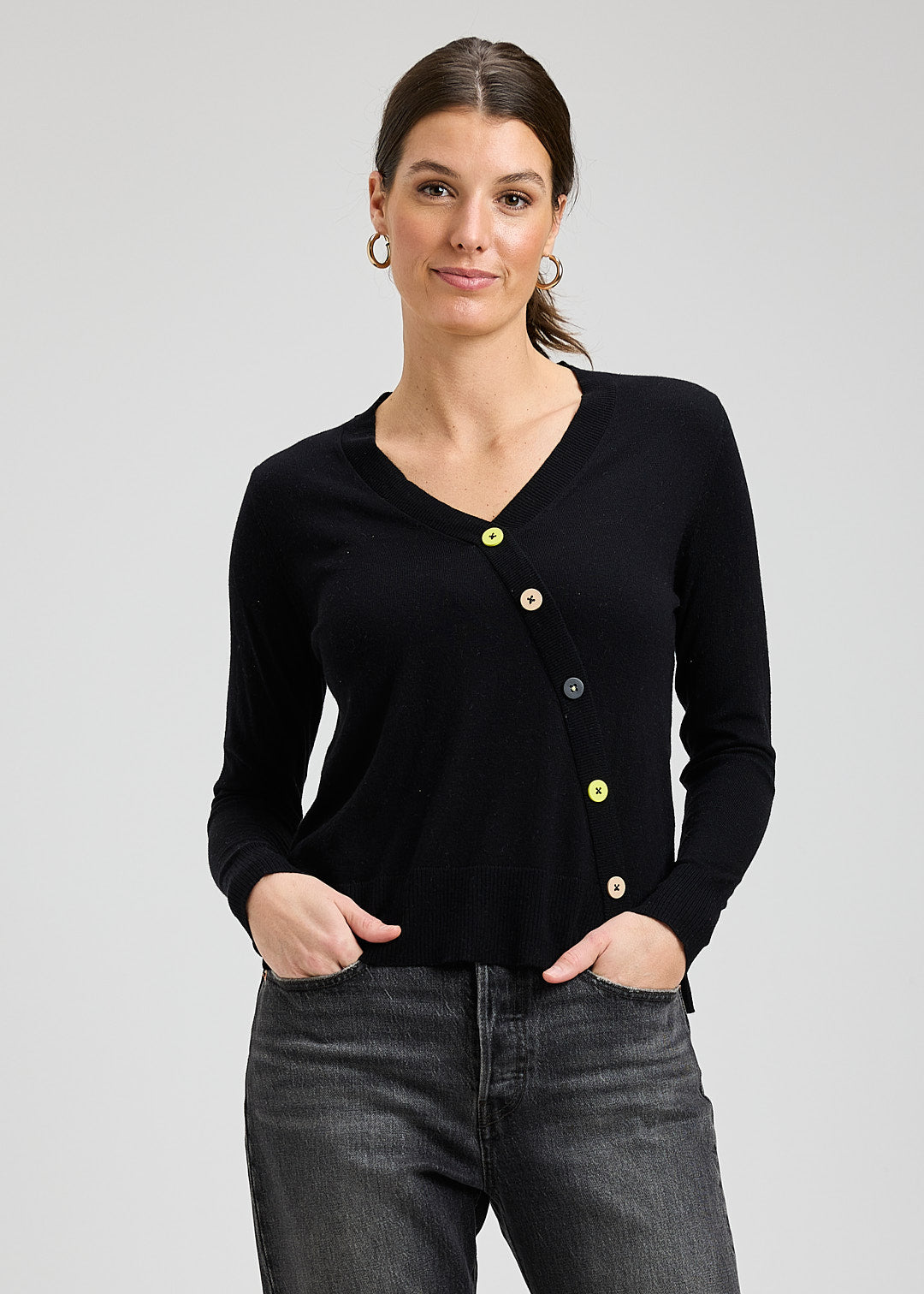 Button Angle Sweater
