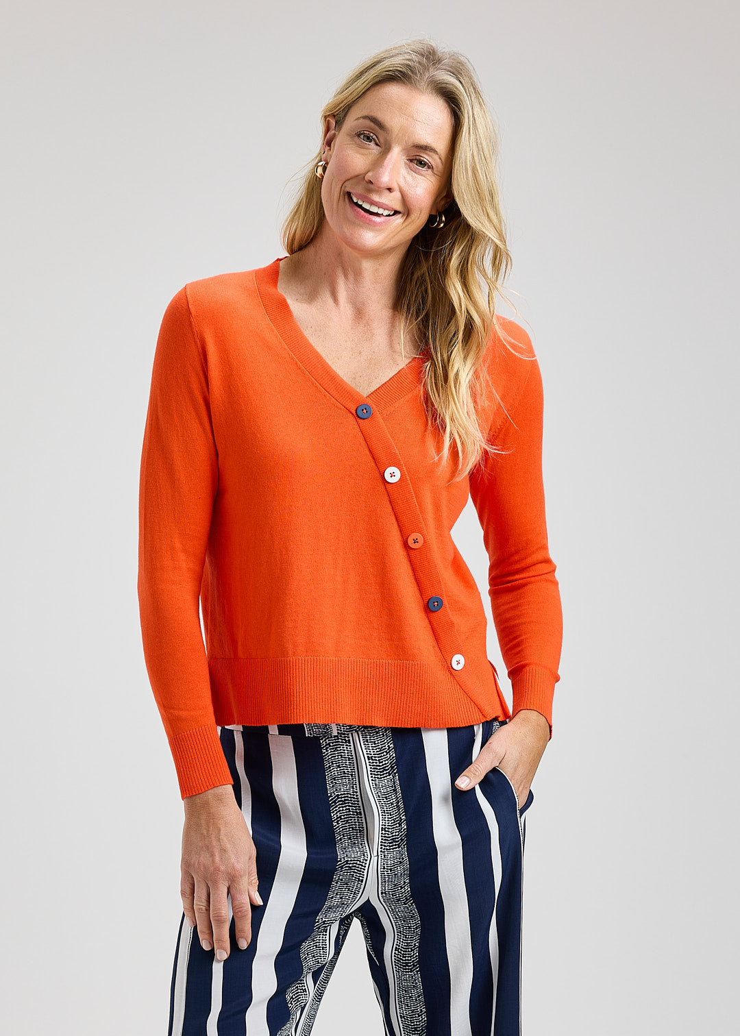 Button Angle Sweater
