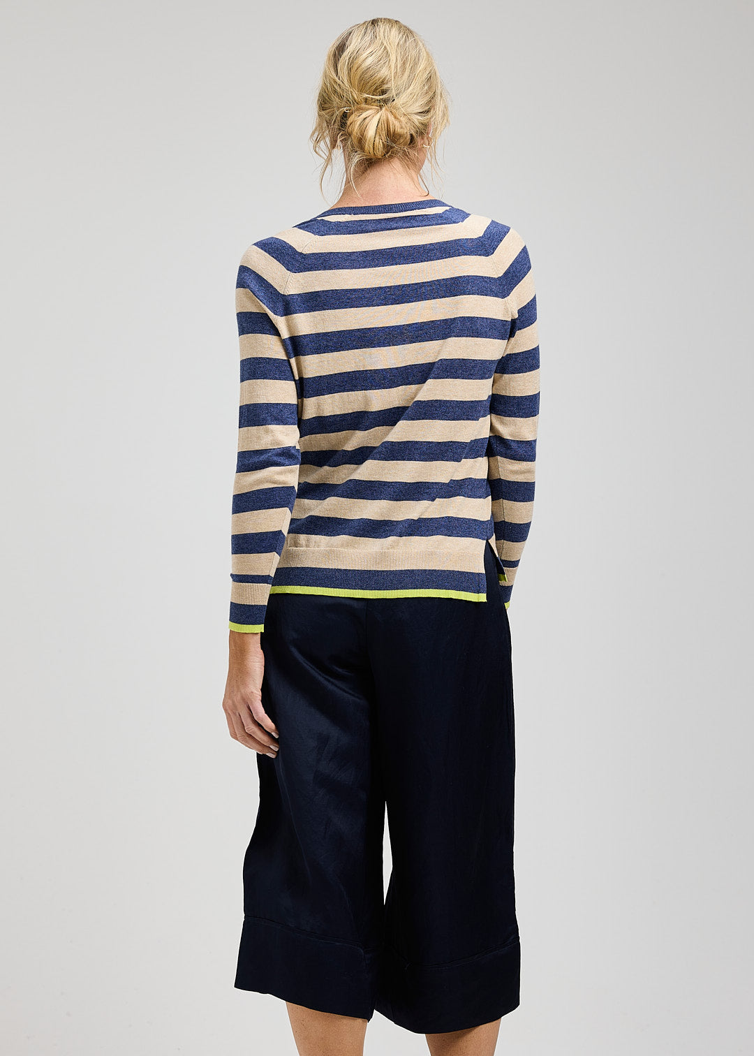 Stripe Vee Sweater