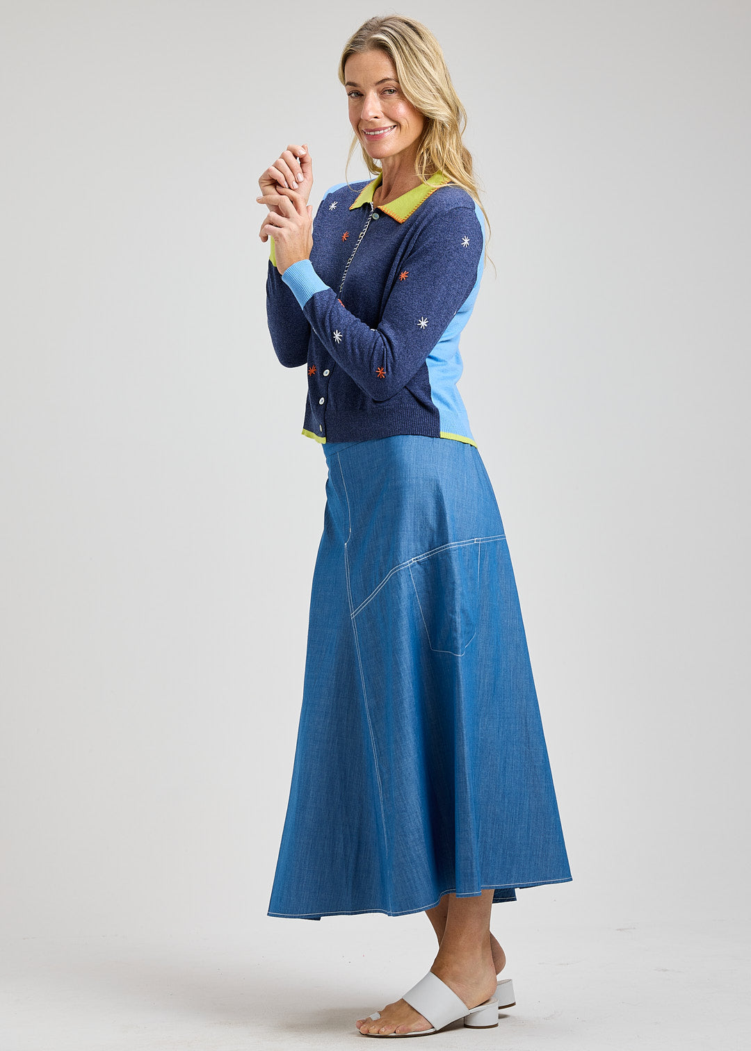 Blossoms Hand Work Cardi