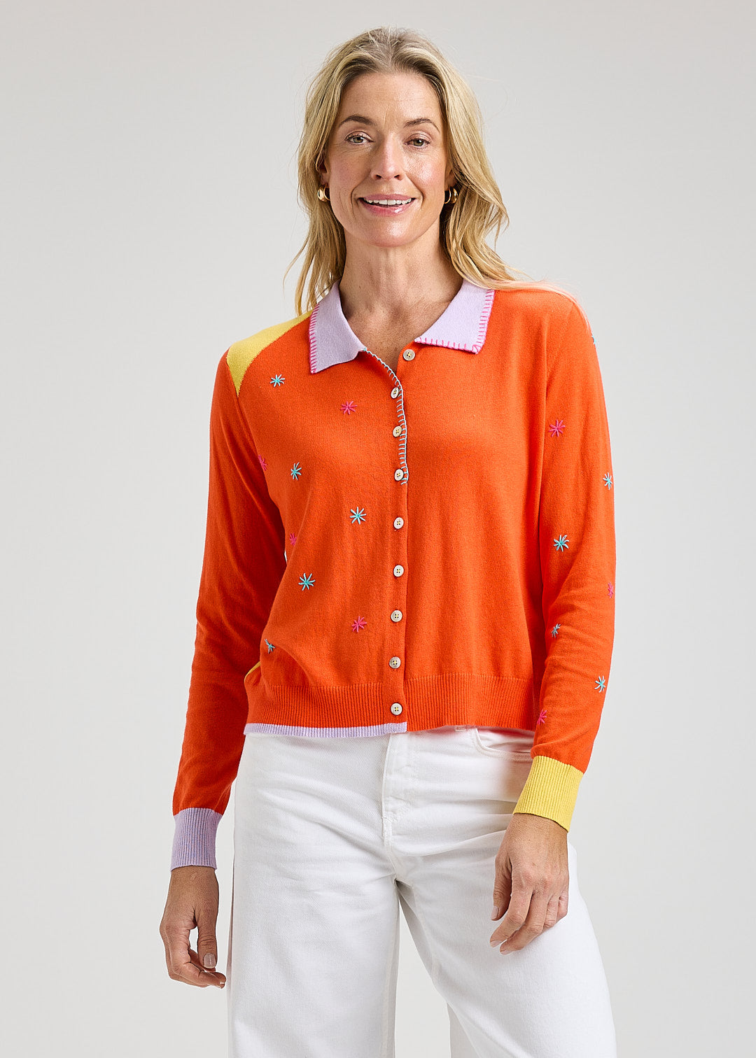 Blossoms Hand Work Cardi