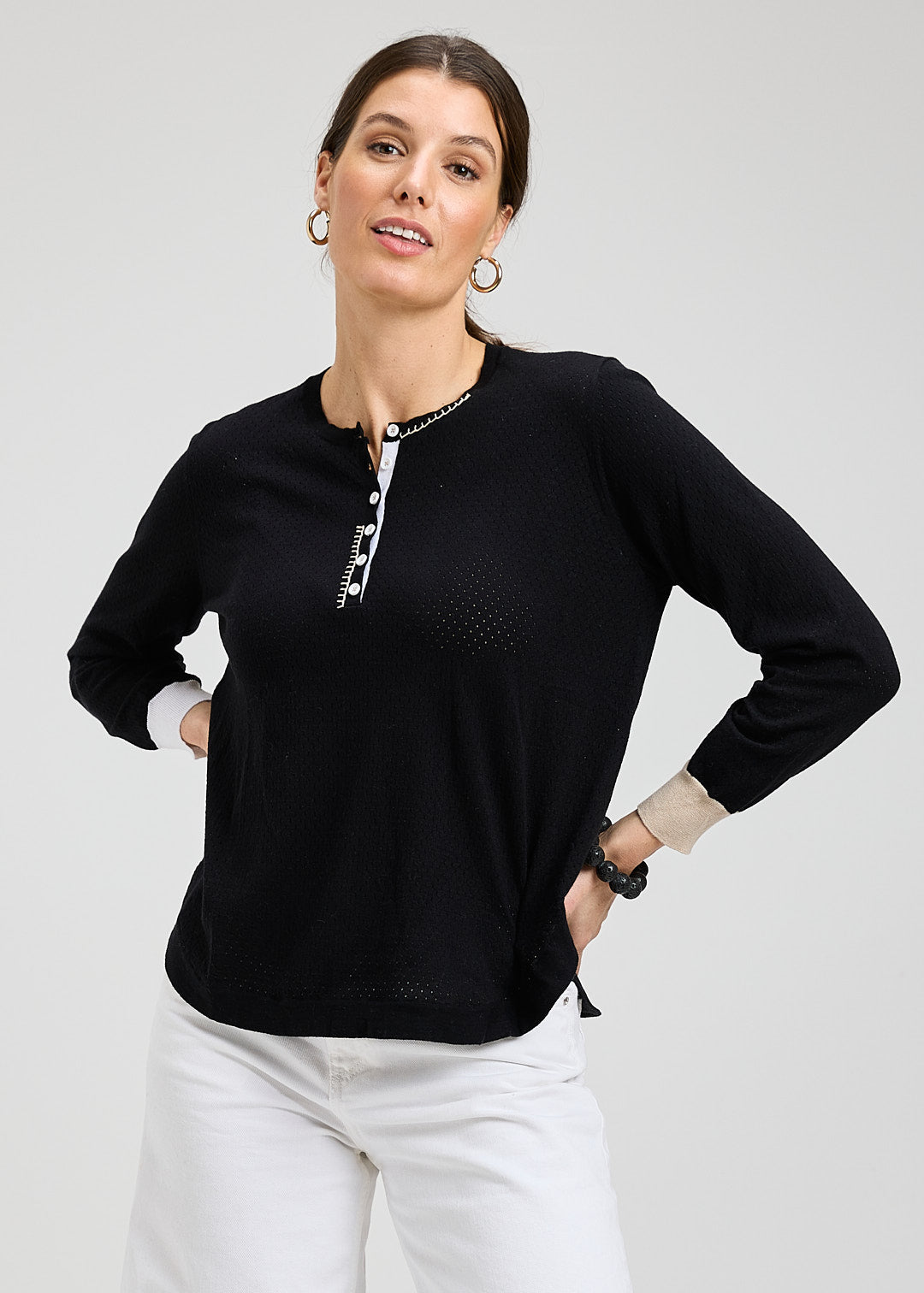 Pointelle Henley