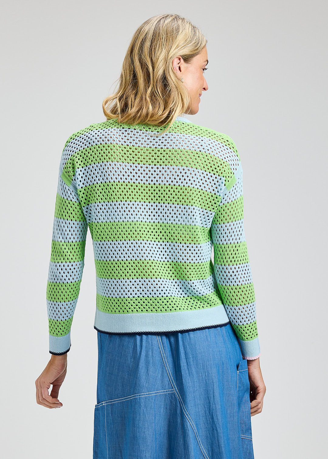 Pointelle Zip Cardi