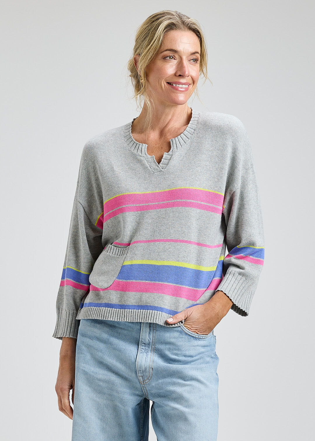 Crop Stripe Sweater