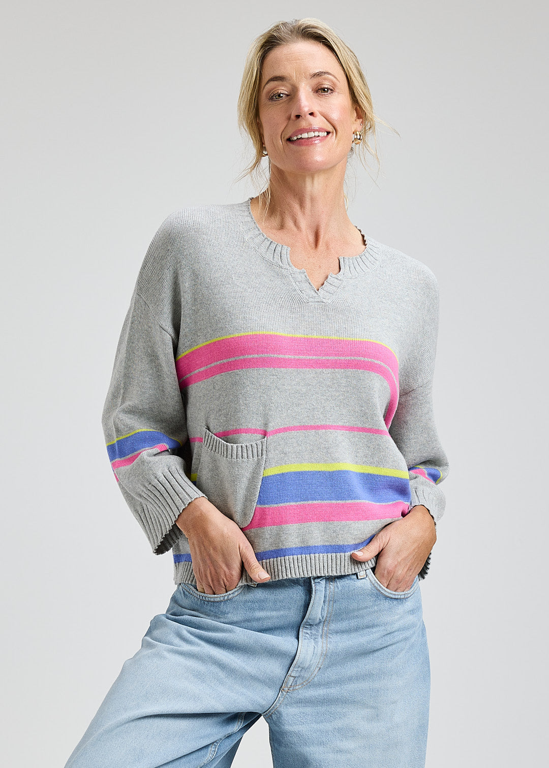 Crop Stripe Sweater