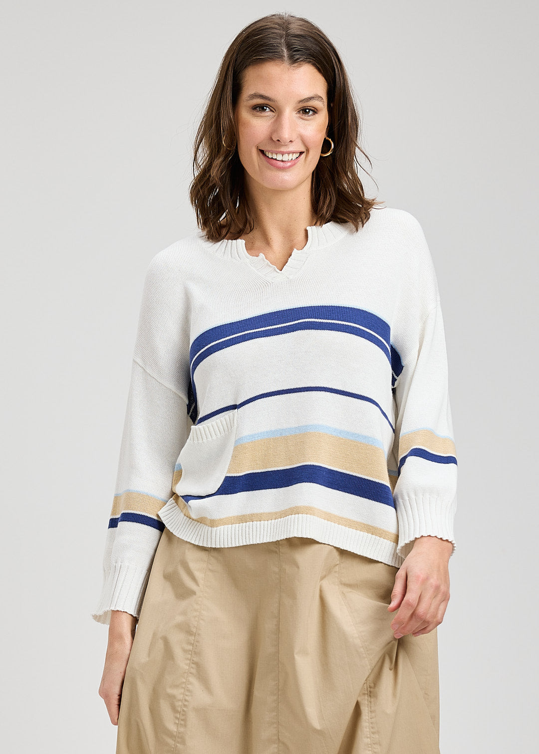Crop Stripe Sweater