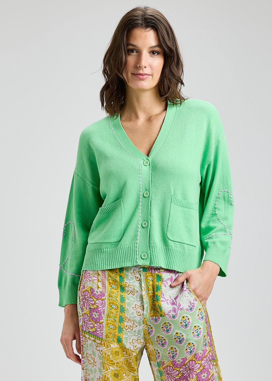 Heart Wide Sleeve Cardi