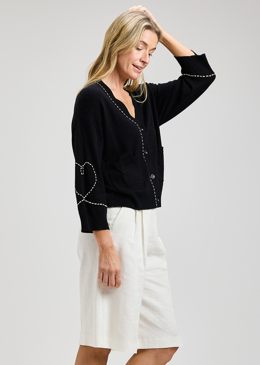 Heart Wide Sleeve Cardi