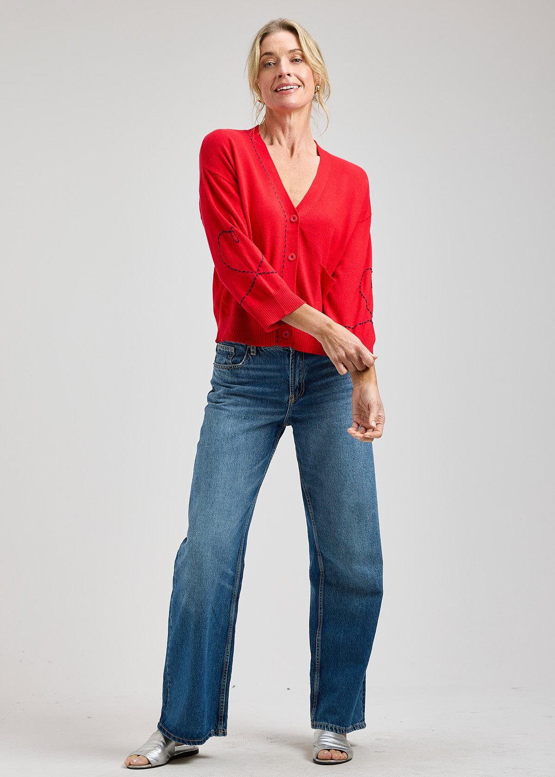 Heart Wide Sleeve Cardi