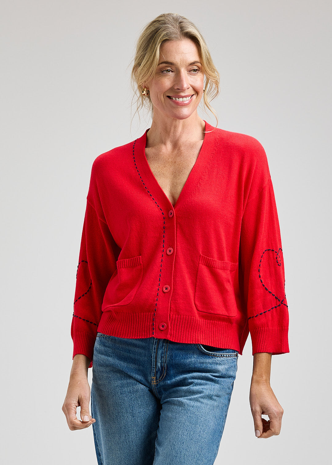 Heart Wide Sleeve Cardi