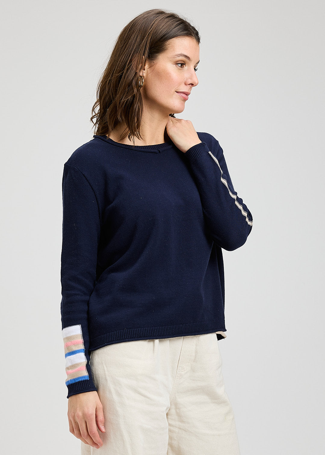 Roll Trim Sweater