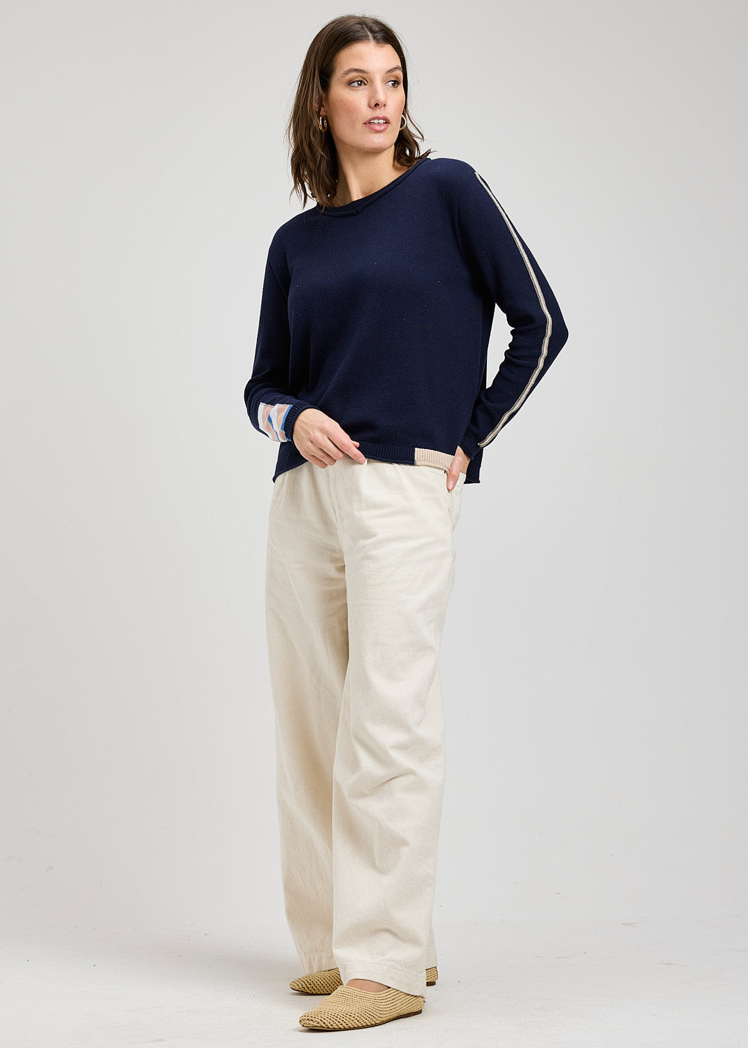 Roll Trim Sweater