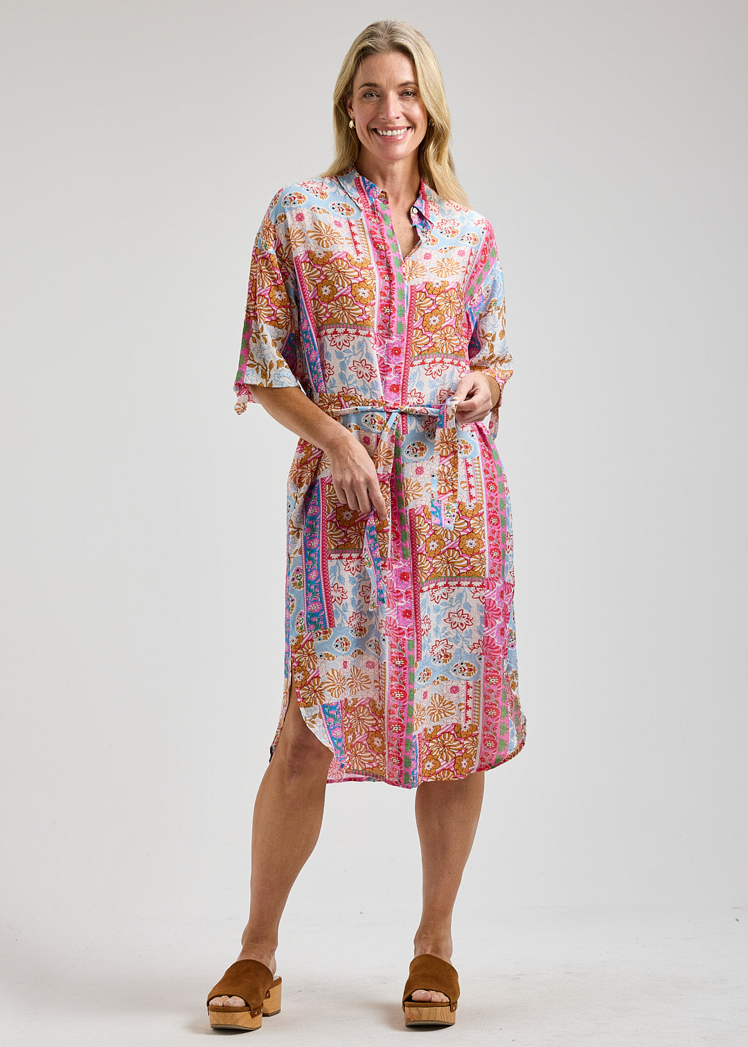Print Shirt Dress