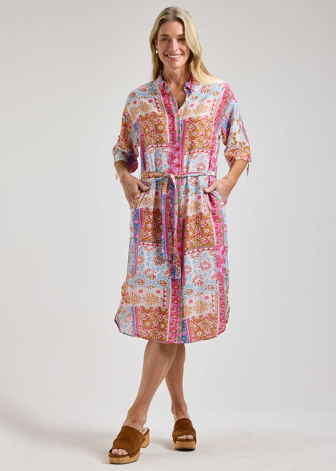 Print Shirt Dress