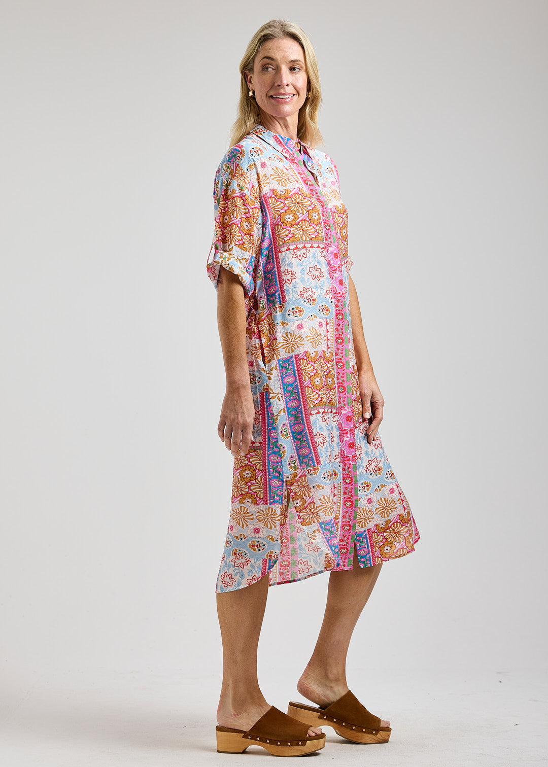 Print Shirt Dress