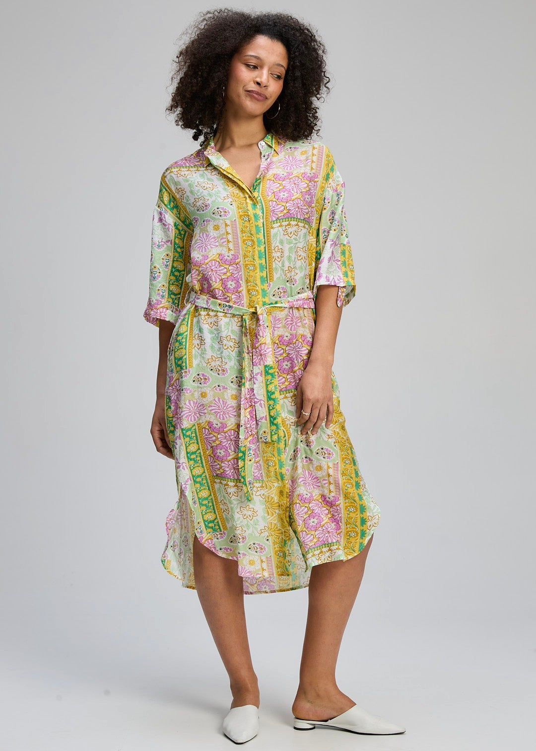 Print Shirt Dress