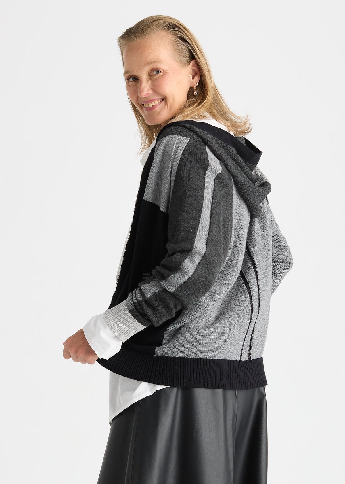 Plaited Zip Up Hoodie