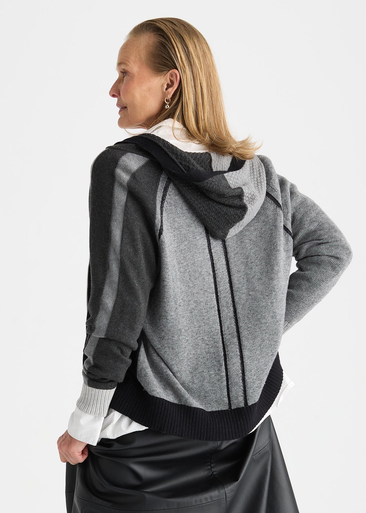 Plaited Zip Up Hoodie