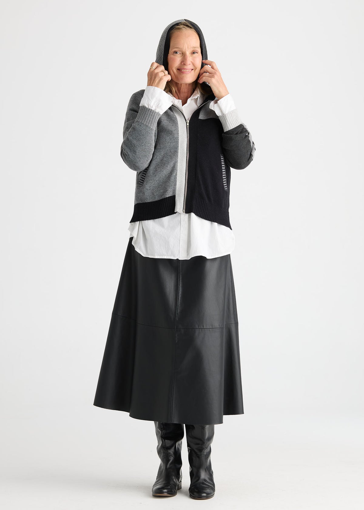 Plaited Zip Up Hoodie