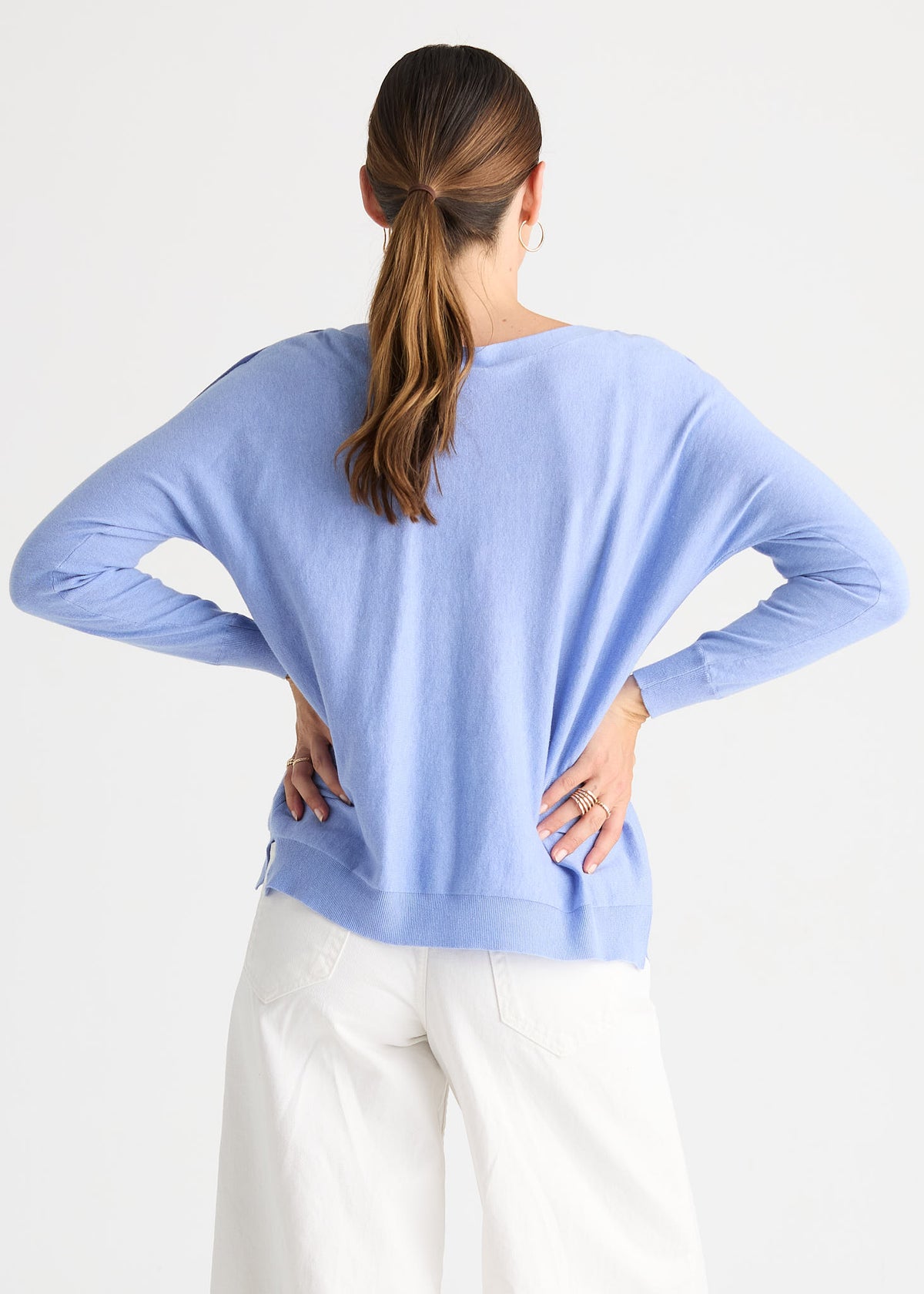 Button Boat Neck