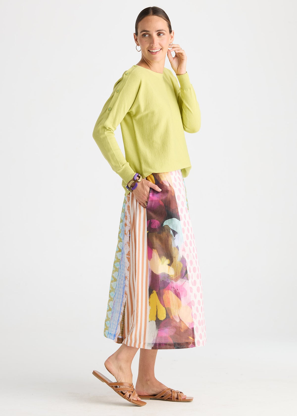 Button Boat Neck